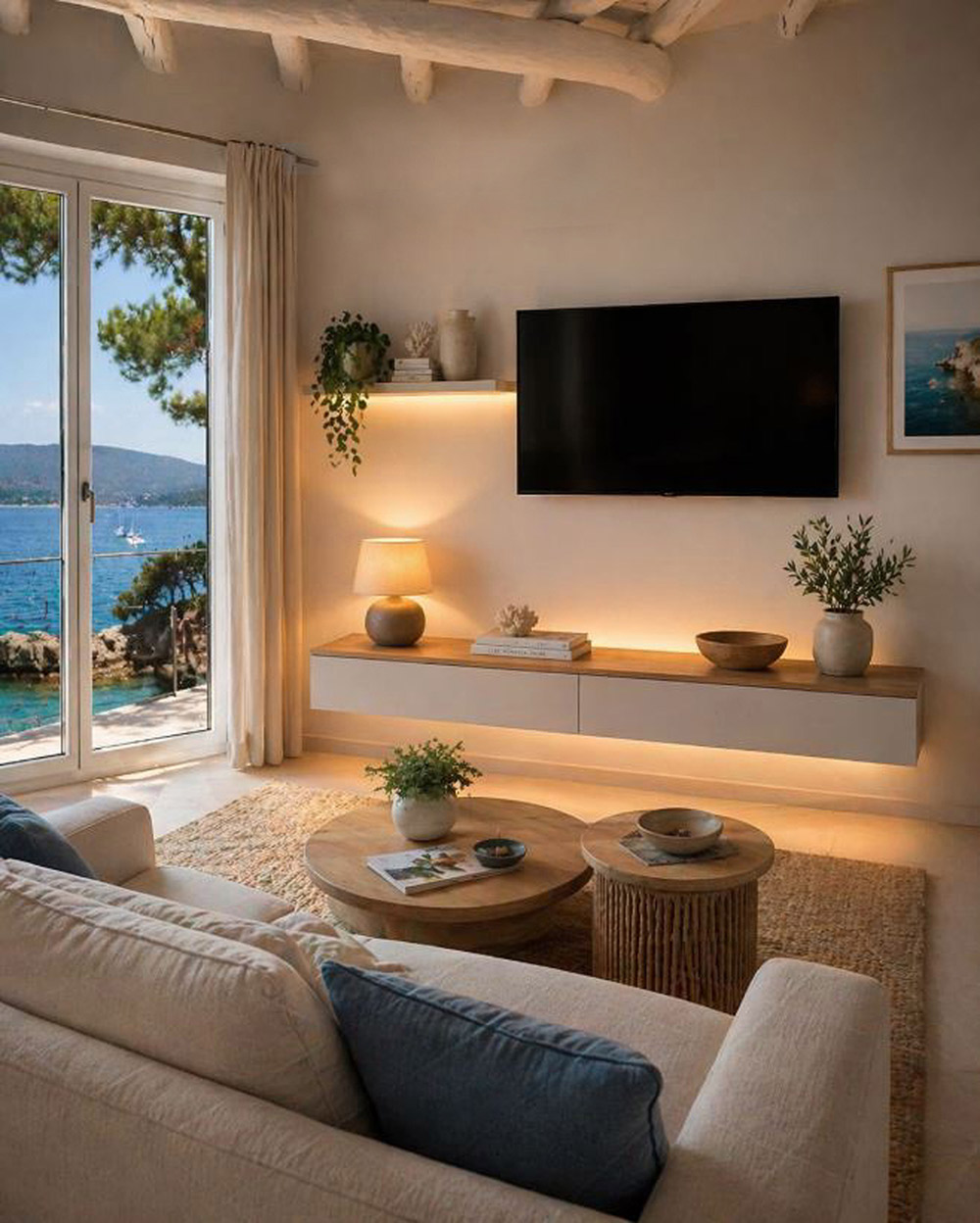 Cucina e Living vista mare